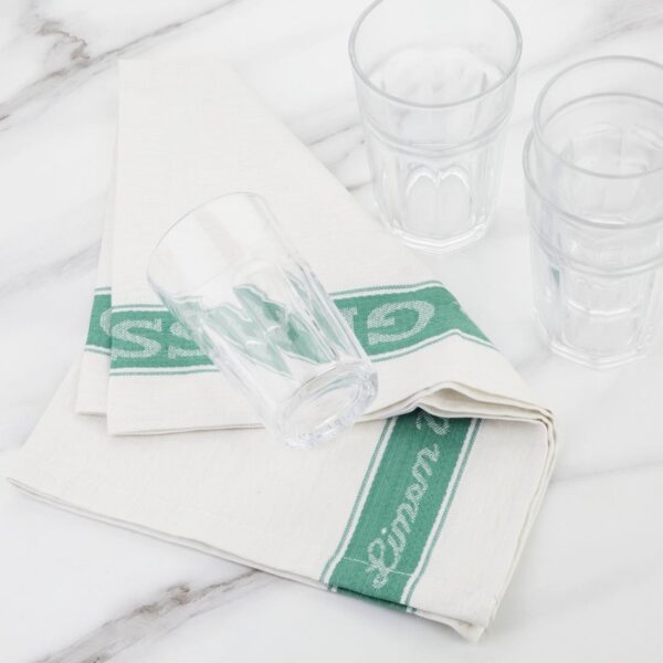 EDLP - Vogue Glass Cloth Linen Union Green Border - 760x510mm - Image 6