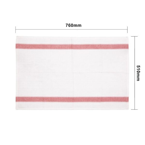 EDLP - Vogue Tea Towel Red - 760x510mm - Image 3