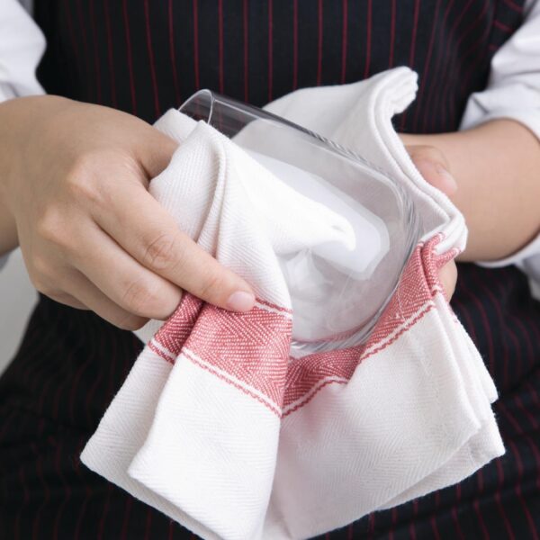 EDLP - Vogue Tea Towel Red - 760x510mm - Image 4