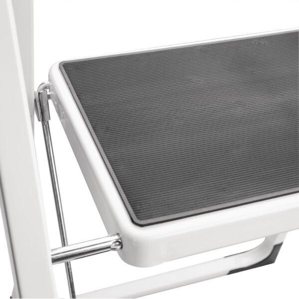 Vogue 2 Tread Folding Step Stool White - 900x470x30mm - Image 3