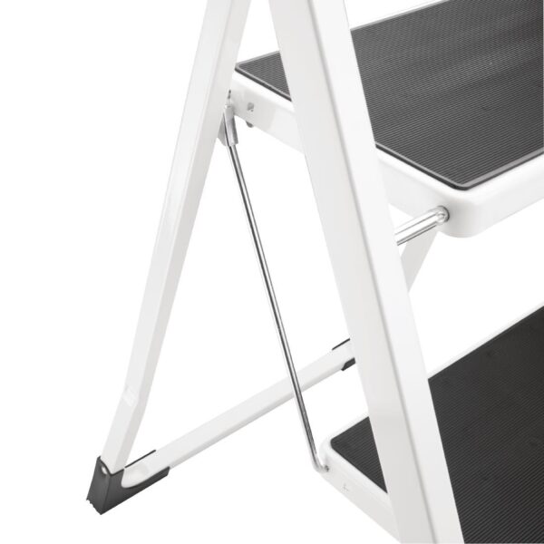 Vogue 2 Tread Folding Step Stool White - 900x470x30mm - Image 4