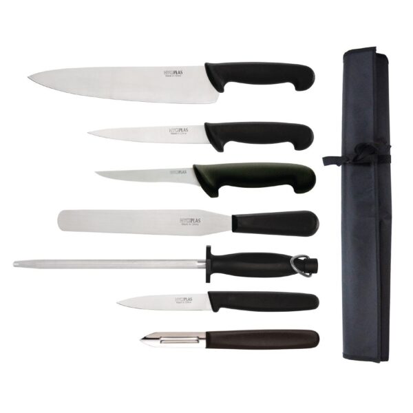 Hygiplas Starter Knife Set with 255mm Cooks Knife & Wallet