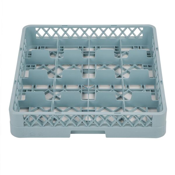 Vogue Glass Dishwasher Rack Grey - 100x500x500mm (16 Compartments) - Image 2