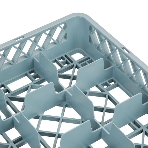 Vogue Glass Dishwasher Rack Grey - 100x500x500mm (16 Compartments) - Image 3