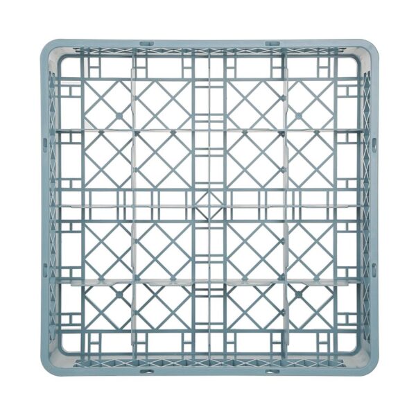 Vogue Glass Dishwasher Rack Grey - 100x500x500mm (16 Compartments) - Image 4