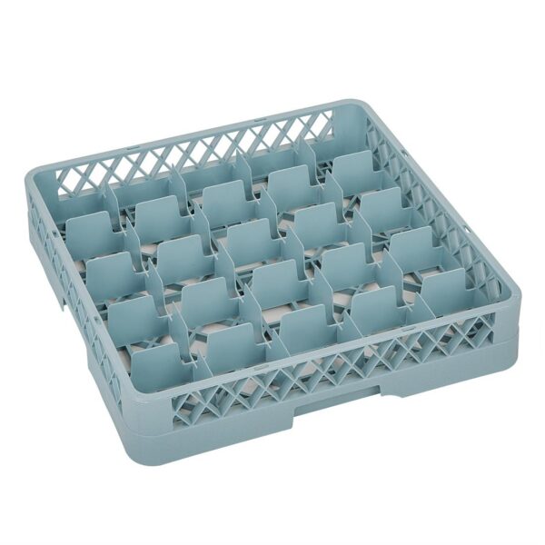Vogue Glass Dishwasher Rack Grey - 100x500x500mm (25 Compartments)
