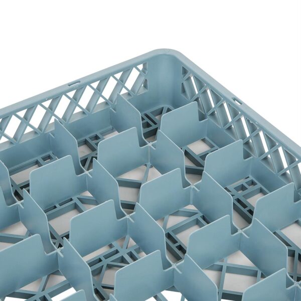 Vogue Glass Dishwasher Rack Grey - 100x500x500mm (25 Compartments) - Image 3