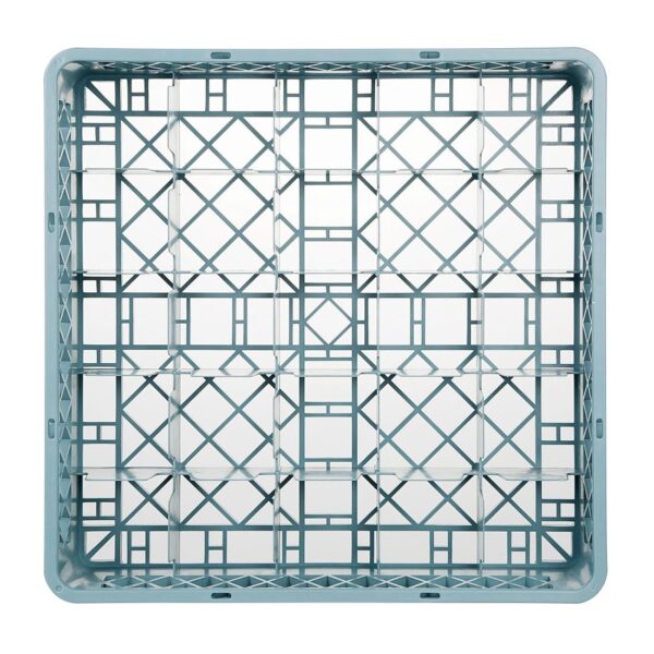 Vogue Glass Dishwasher Rack Grey - 100x500x500mm (25 Compartments) - Image 4
