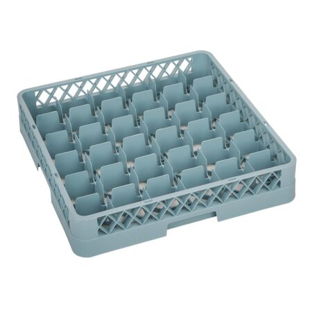Vogue Glass Dishwasher Rack Grey - 100x500x500mm (36 Compartments)