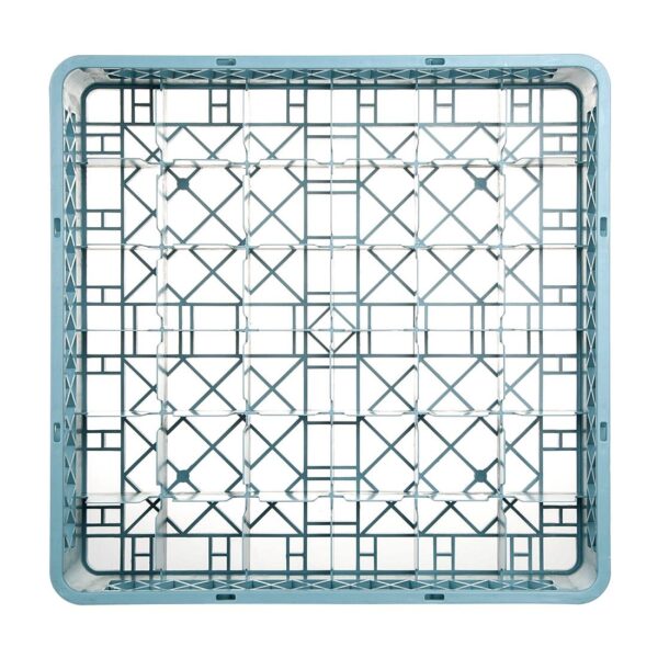 Vogue Glass Dishwasher Rack Grey - 100x500x500mm (36 Compartments) - Image 4