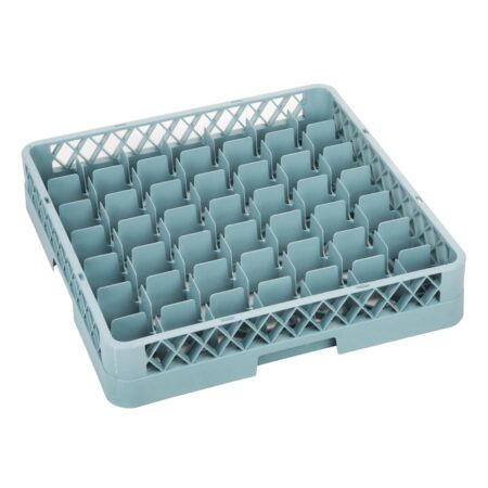 Vogue Glass Dishwasher Rack Grey - 100x500x500mm (49 Compartments)