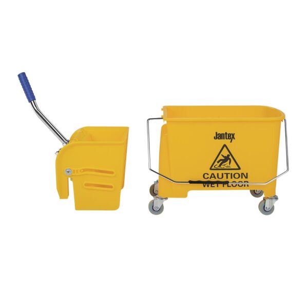 Yellow Mop Wringer & Bucket - 20Ltr - Image 3