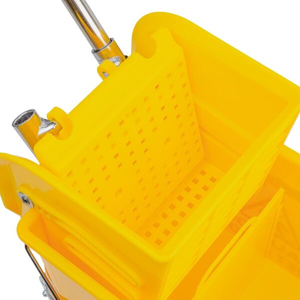 Yellow Mop Wringer & Bucket - 20Ltr - Image 4