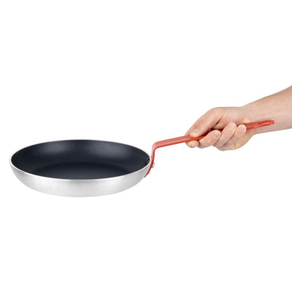 Hygiplas Frypan Aluminium Non-stick Teflon Platinum Plus Red Handle - 280x45mm - Image 5