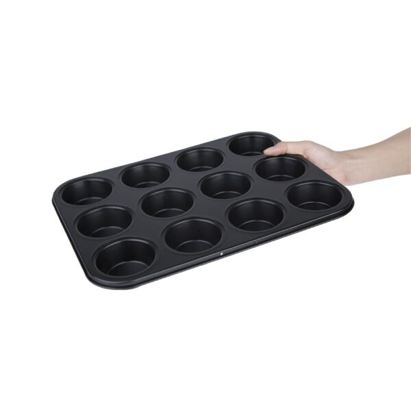 Vogue Non Stick Muffin Tray 12 Cup - 350x270x30mm 13 3/4x10 1/2x1" - Image 3