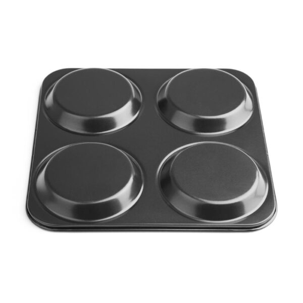 Vogue Non Stick Yorkshire Pudding Tray 4 Cup - 235x235x23mm 9 1/4x9 1/4x1" - Image 2