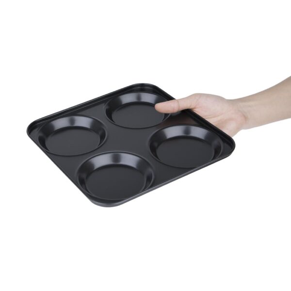 Vogue Non Stick Yorkshire Pudding Tray 4 Cup - 235x235x23mm 9 1/4x9 1/4x1" - Image 4