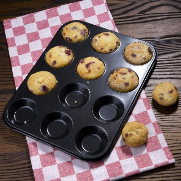 Vogue Non Stick Mini Muffin Tray 12 Cup - 315x238x14mm - Image 3