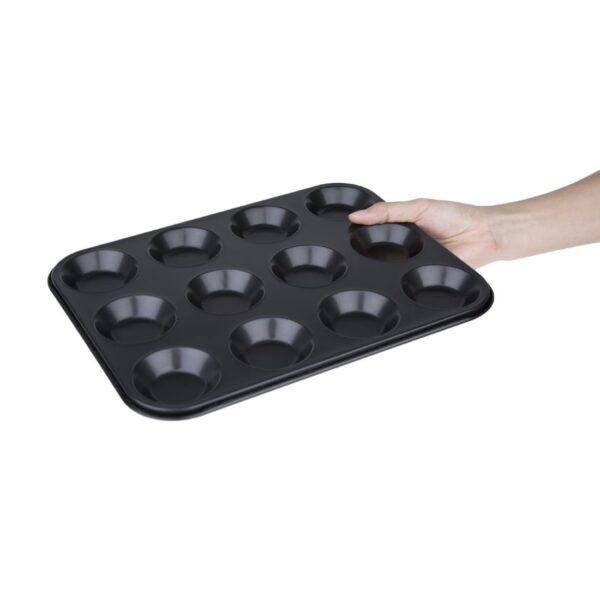 Vogue Non Stick Mini Muffin Tray 12 Cup - 315x238x14mm - Image 4