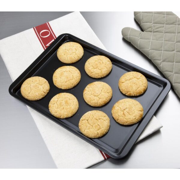 Vogue Non Stick Baking Tray - 370x257x16mm 14 1/2x10x0 1/2" - Image 4
