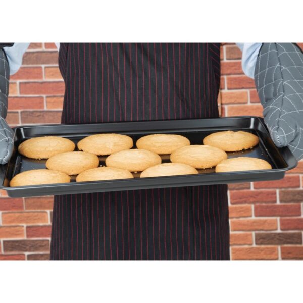 Vogue Baking Tray Non Stick St/St - 480x305x25mm 19x12x1" - Image 5