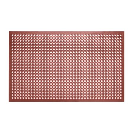 Jantex Rubber Grease-resistant Anti-Fatigue Mat Red - 900x1500mm 35 1/2x 59"