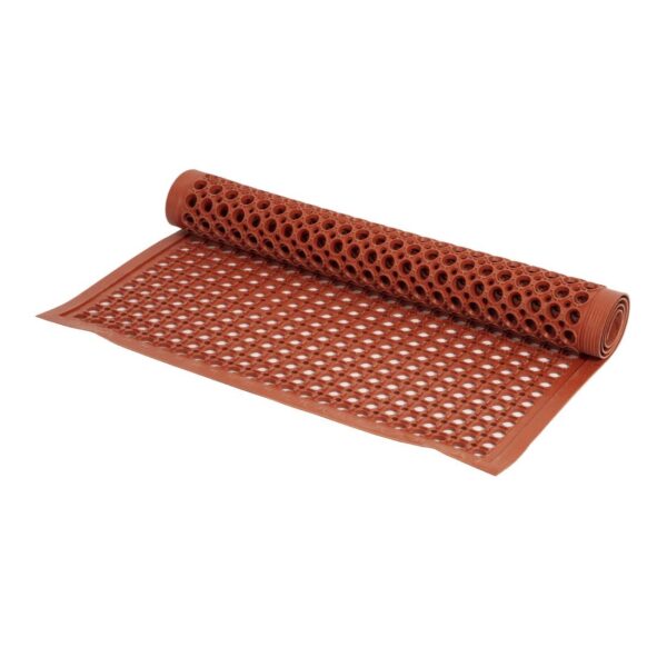 Jantex Rubber Grease-resistant Anti-Fatigue Mat Red - 900x1500mm 35 1/2x 59" - Image 6