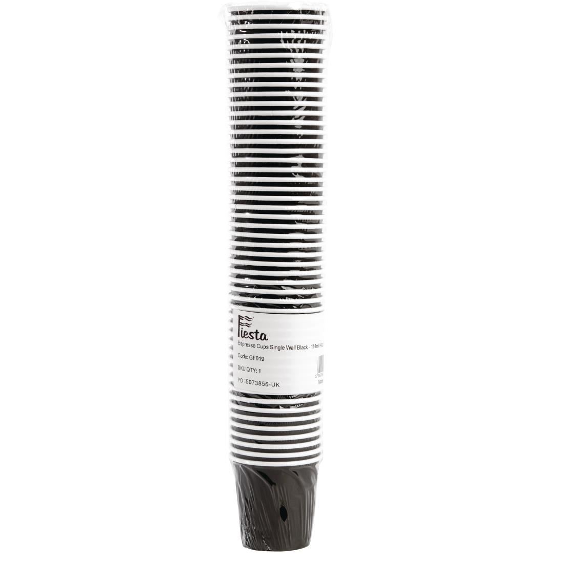 Fiesta Recyclable Hot Cup Single Wall Black 4oz (Box 1000) - Image 4