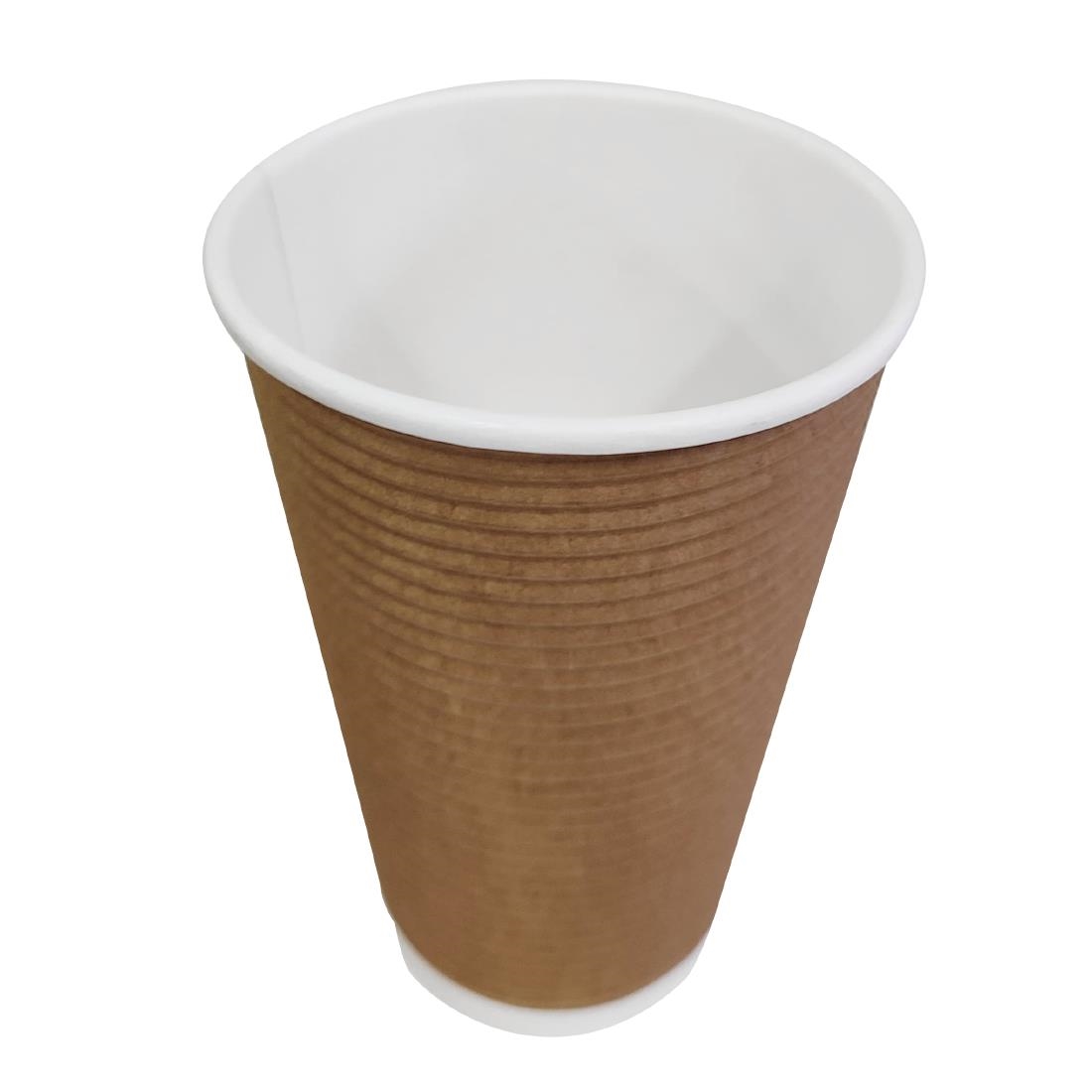 Fiesta Recyclable Hot Cup Ripple Wall Kraft 16oz (Box 500) - Image 4