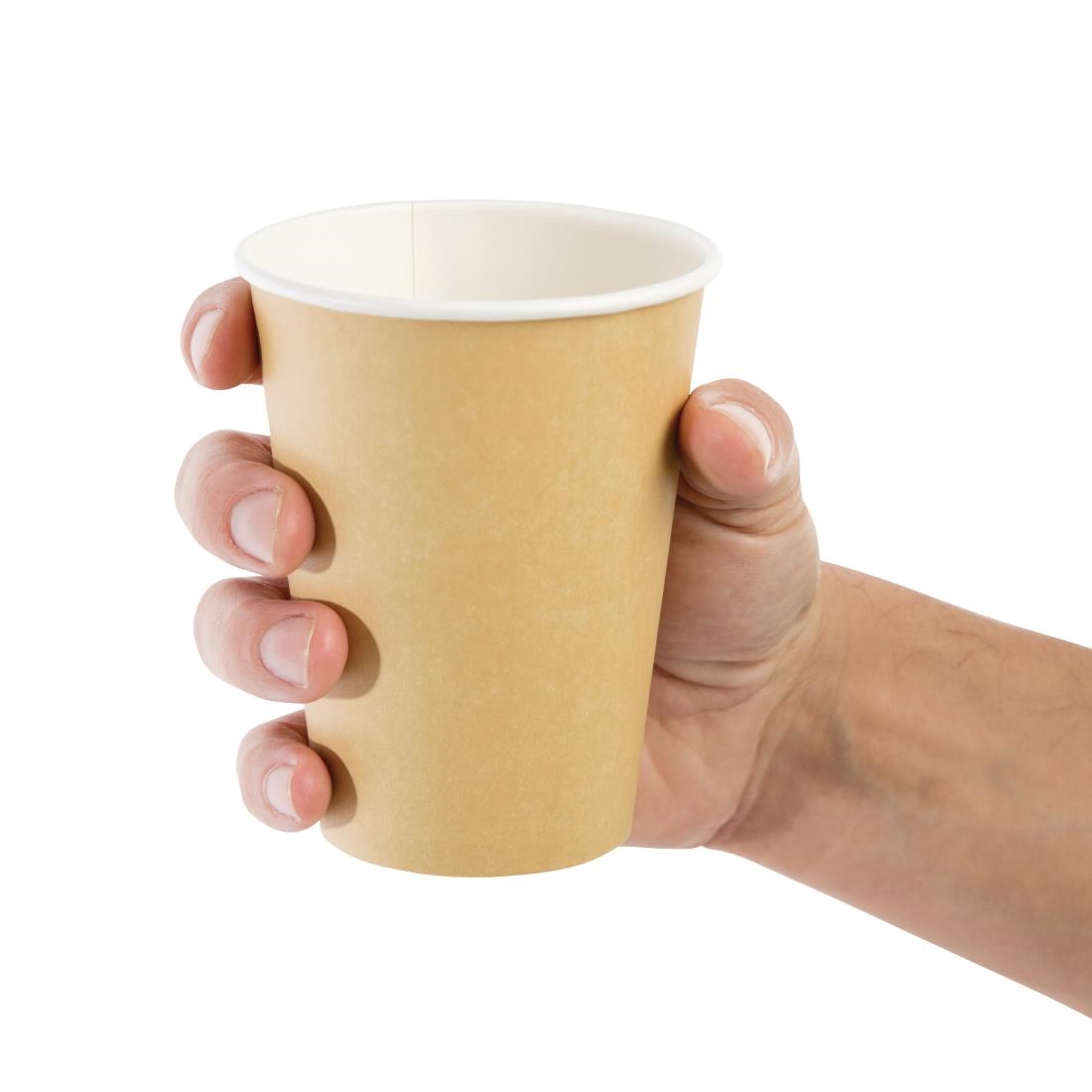 Fiesta Recyclable Hot Cup Single Wall Kraft 12oz (Sleeve 50) - Image 2