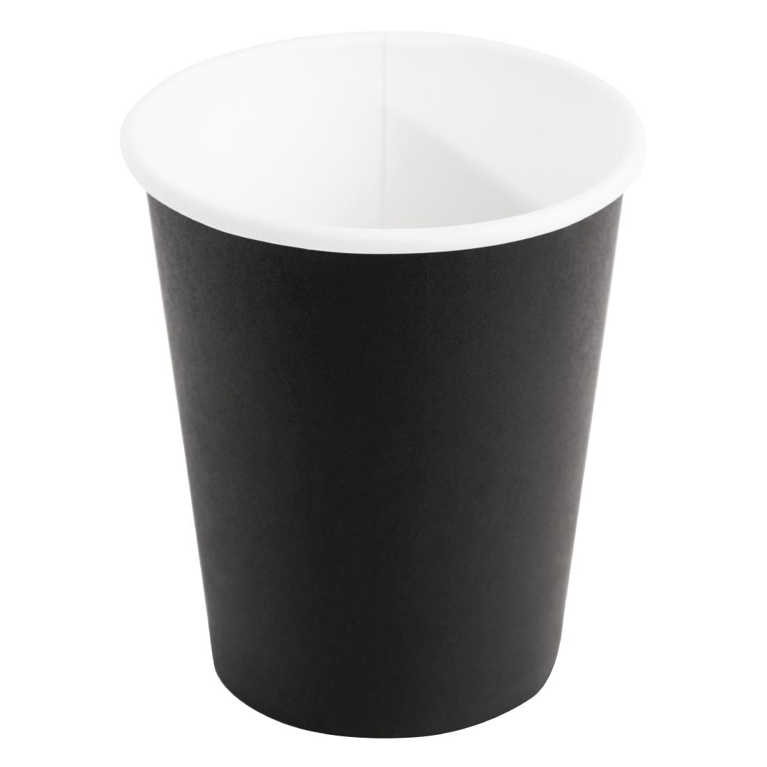 Fiesta Recyclable Hot Cup Single Wall Black 8oz (Sleeve 50)