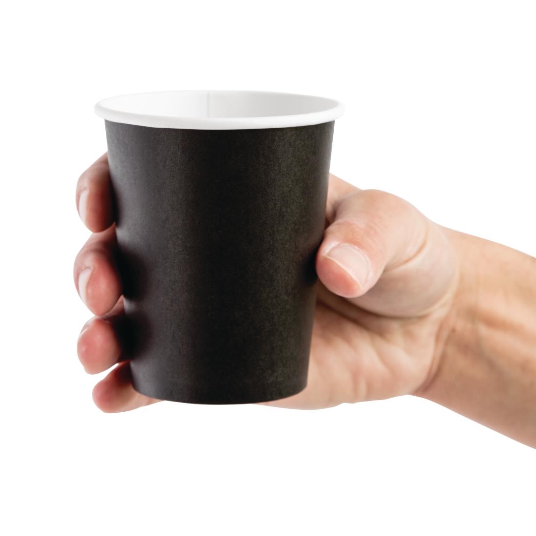 Fiesta Recyclable Hot Cup Single Wall Black 8oz (Sleeve 50) - Image 2