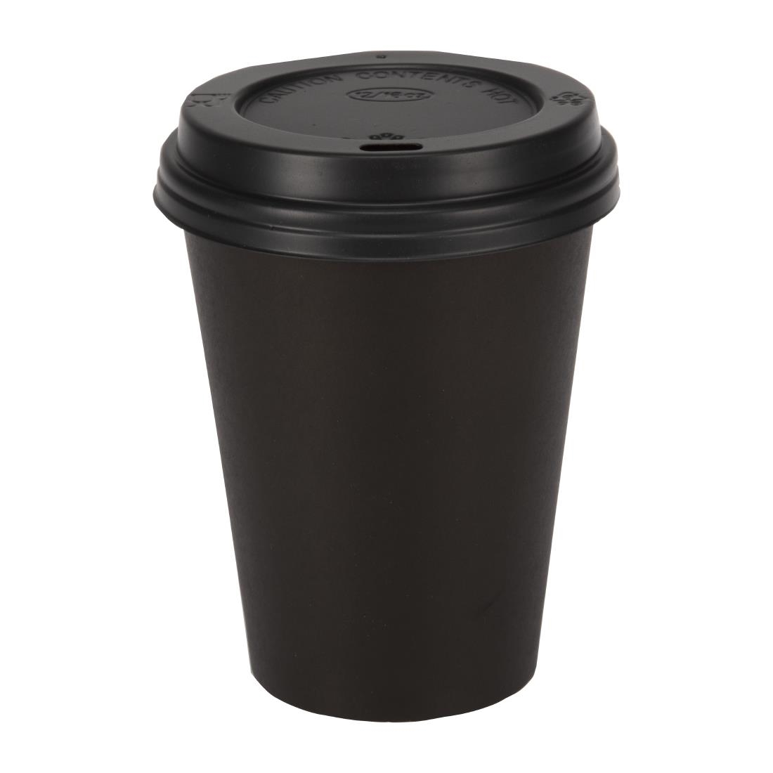 Fiesta Recyclable Hot Cup Single Wall Black 12oz (Sleeve 50) - Image 3