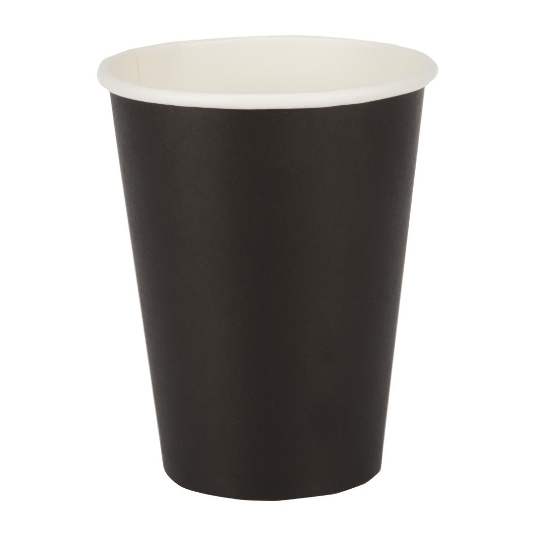 Fiesta Recyclable Hot Cup Single Wall Black 12oz (Sleeve 50)