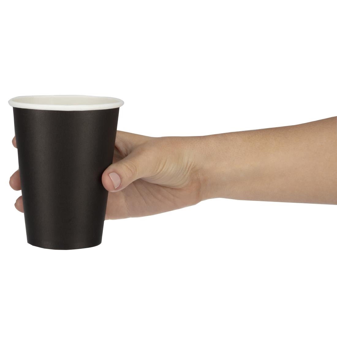 Fiesta Recyclable Hot Cup Single Wall Black 12oz (Sleeve 50) - Image 5