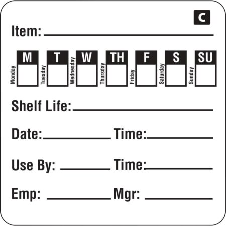 Hygiplas Freezable Food Prep Label 2'' (Roll 500)