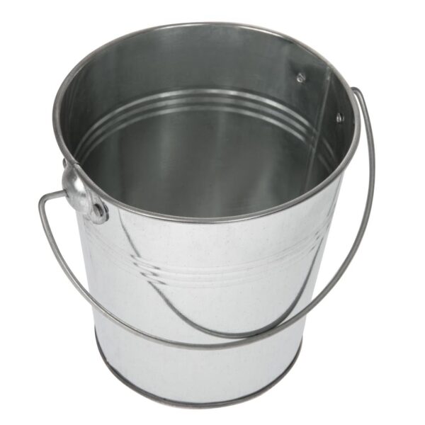 Olympia Round Galvanised Bucket - 130(H)x130(W)mm - Image 2