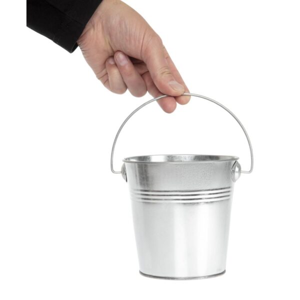 Olympia Round Galvanised Bucket - 130(H)x130(W)mm - Image 8