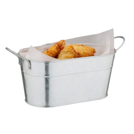 Olympia Rectangular Galvanised Tub - 95(H)x197(W)x130(D)mm