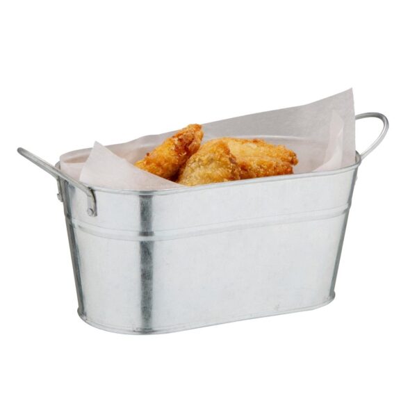 Olympia Rectangular Galvanised Tub - 95(H)x197(W)x130(D)mm