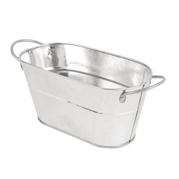 Olympia Rectangular Galvanised Tub - 95(H)x197(W)x130(D)mm - Image 2