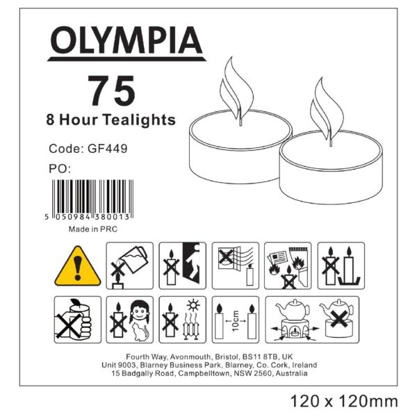 Olympia 4 hour Tealight (Bag 100) - Image 9