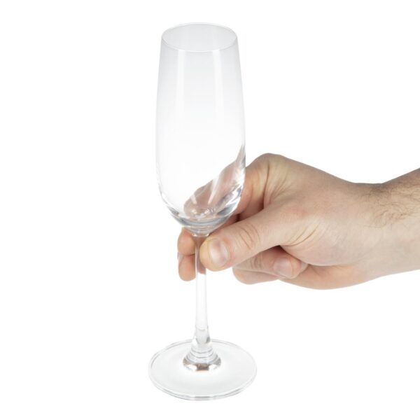 Olympia Crystal Modale Flute Glass - 215ml 7.5oz (7.25USoz) (Box 6) - Image 5