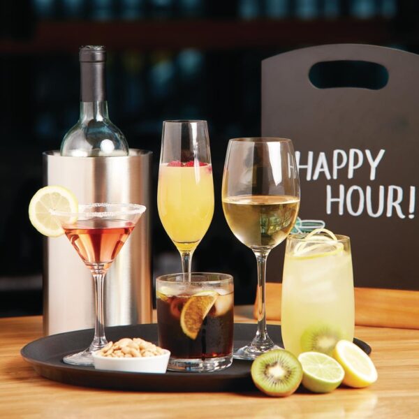 Olympia Crystal Chime Flute Glass - 225ml 8oz (7.5USoz) (Box 6) - Image 3
