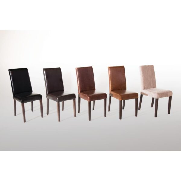 Bolero Faux Leather Dining Chair (Dark Brown) (Pack 2) - Image 2