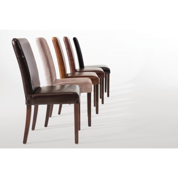 Bolero Faux Leather Dining Chair (Dark Brown) (Pack 2) - Image 3