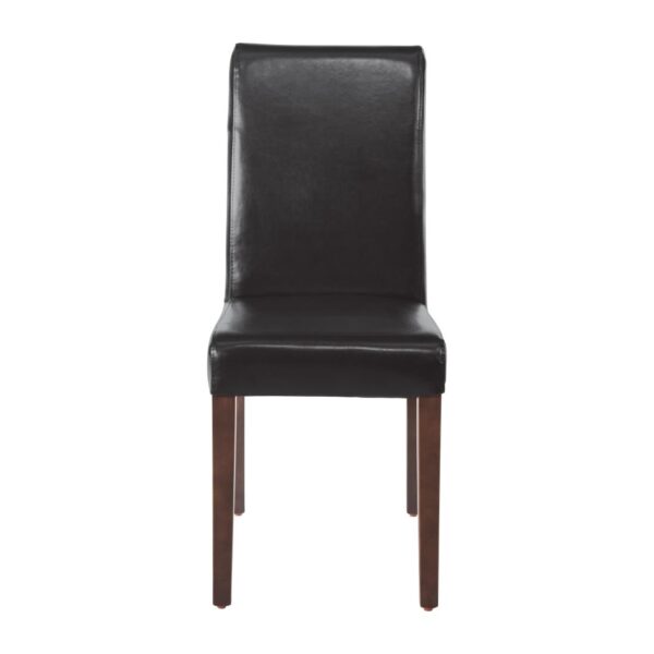 Bolero Faux Leather Dining Chair (Black) (Pack 2) - Image 4