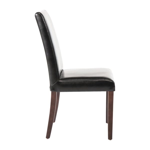 Bolero Faux Leather Dining Chair (Black) (Pack 2) - Image 5