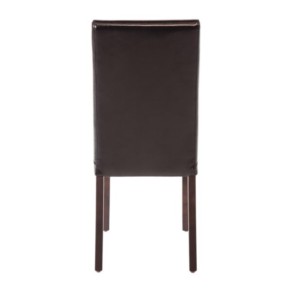 Bolero Faux Leather Dining Chair (Black) (Pack 2) - Image 6
