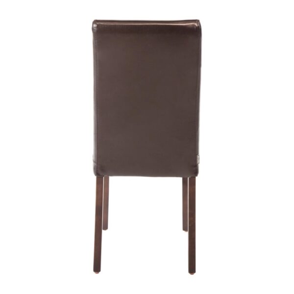 Bolero Faux Leather Dining Chair (Dark Brown) (Pack 2) - Image 6